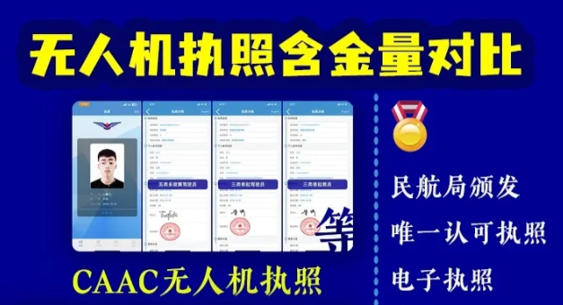 無人機(jī)證件含金量對比